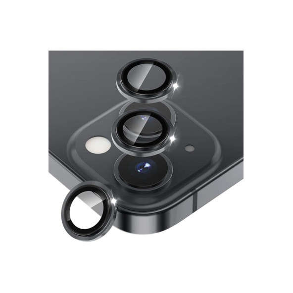 DESİNGSHOP Iphone 13 Ve 13 Mini Uyumlu Kamera Lens Koruyucu Siyah Renk