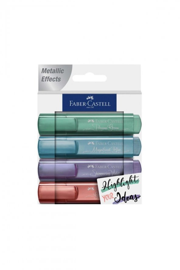 Faber-castell Fosforlu Kalem 4 Renk Metalik