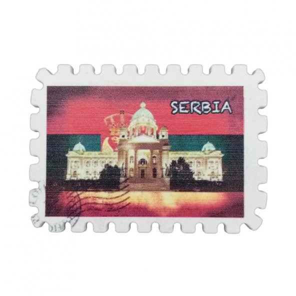 Sırbistan Temalı Pul Magnet ürün görseli