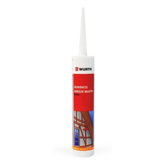 WÜRTH SİLİKONİZE AKRİLİK MASTİK-BEYAZ- 310ML