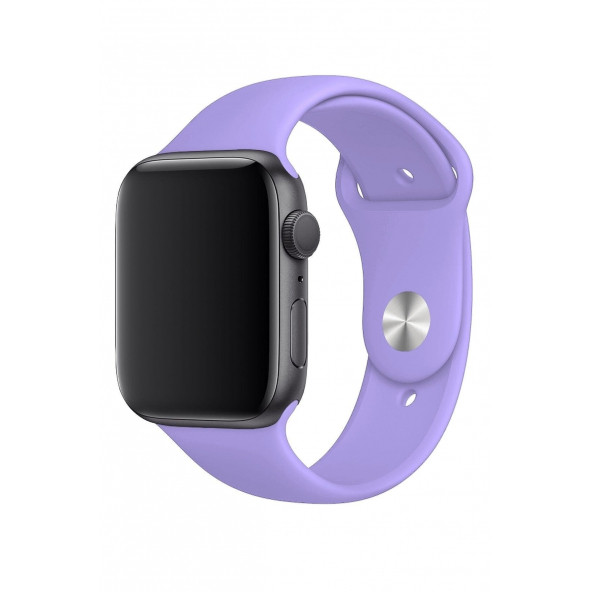 DESİNGSHOP Watch 2 3 4 5 6 7 Se 38 40 41mm A+ Kaliteli Silikon Kordon Lila - 3