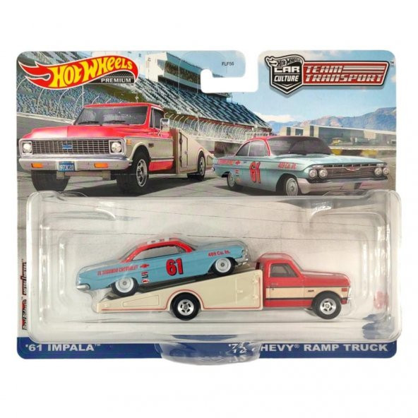 Hot Wheels Premium HKF40 Team Transport 61 Impala  72 Chevy Ramp Truck (#54)