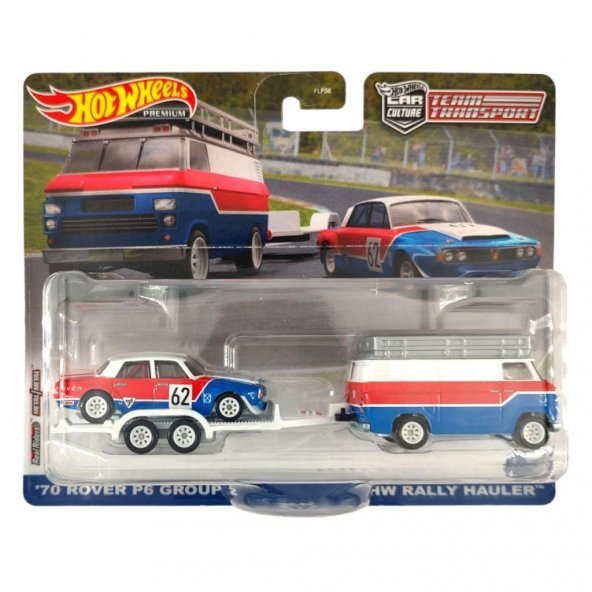 Hot Wheels Premium HKF45 Team Transport 70 Rover P6 Group 2  HW Rally Hauler (#55)