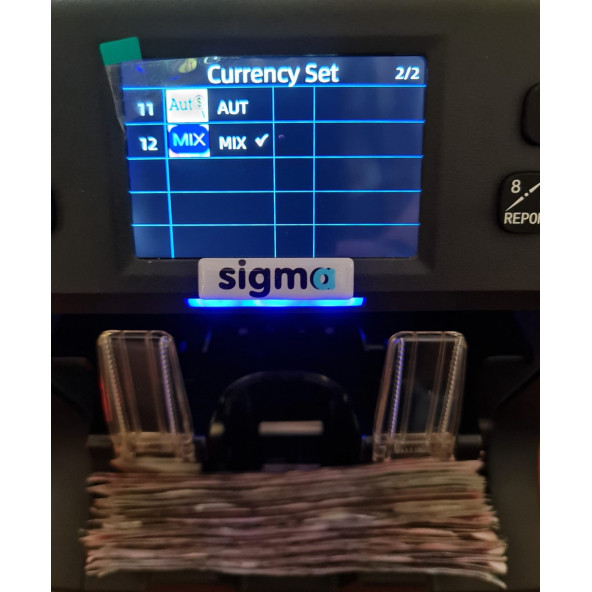 Sigma Dark Plus Çift CISLI Sahte Kontrollü 10 Ülkeli Para Sayma Makinesi - 2