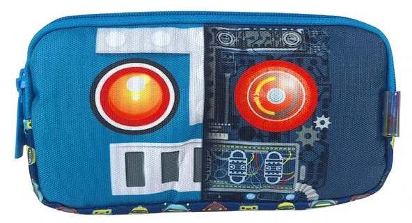 Kids&Love Üç Bölmeli Erkek Çocuk Kalem Çantası - Robot Kalemlik