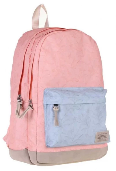 Kaukko Wichlight Somon Flowers Kız Okul ve Günlük Sırt Çantası - Pembe ürün görseli