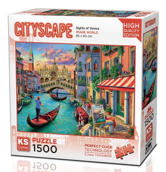 KS Games 1500 Parça  Venedik Manzarası Puzzle