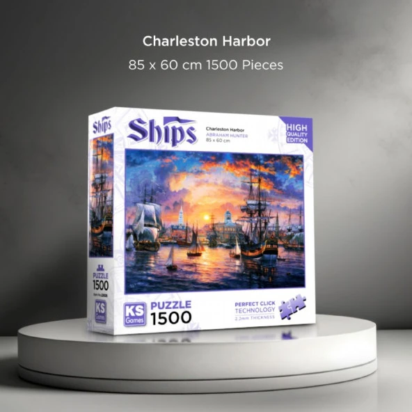 KS Games 1500 Parça Charleston Limanı Puzzle - Resim 2