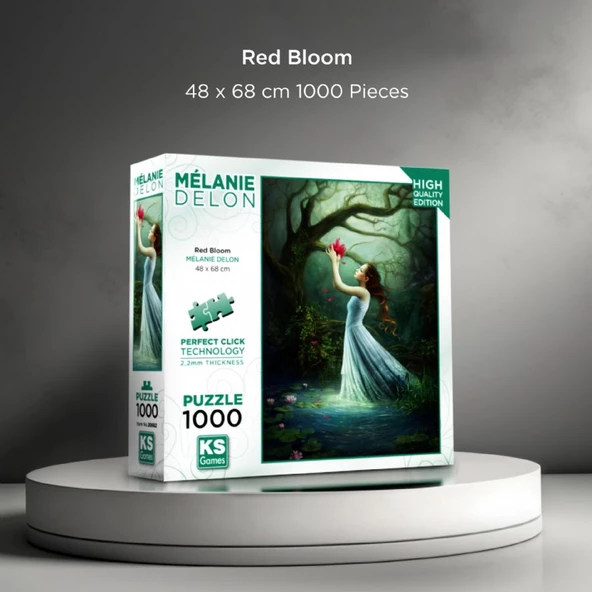 KS Games 1000 Parça Kırmızı Çiçek Puzzle - 2