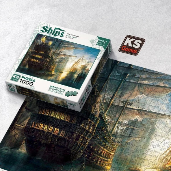 KS Games 1000 Parça Rochelle Şehri Puzzle - Resim 3