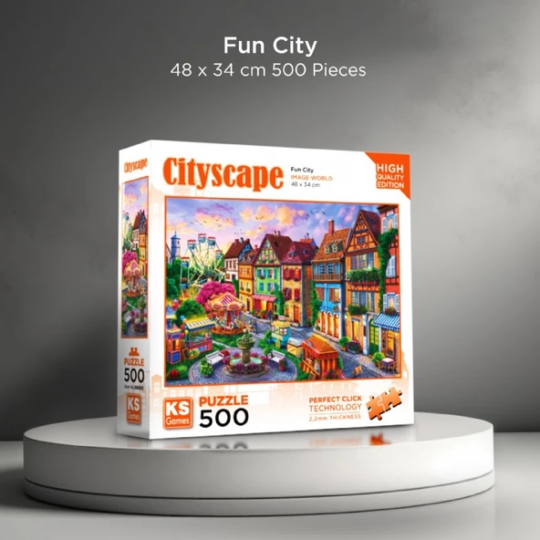 KS Games 500 Parça Eğlence Şehri Puzzle - 2