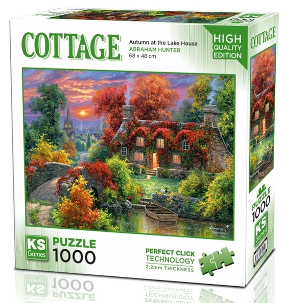 KS Games 1000 Parça Göl Evinde Sonbahar Puzzle