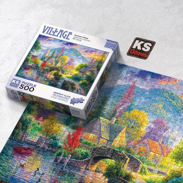 KS Games 500 Parça Dağ Köyü Puzzle - Resim 3