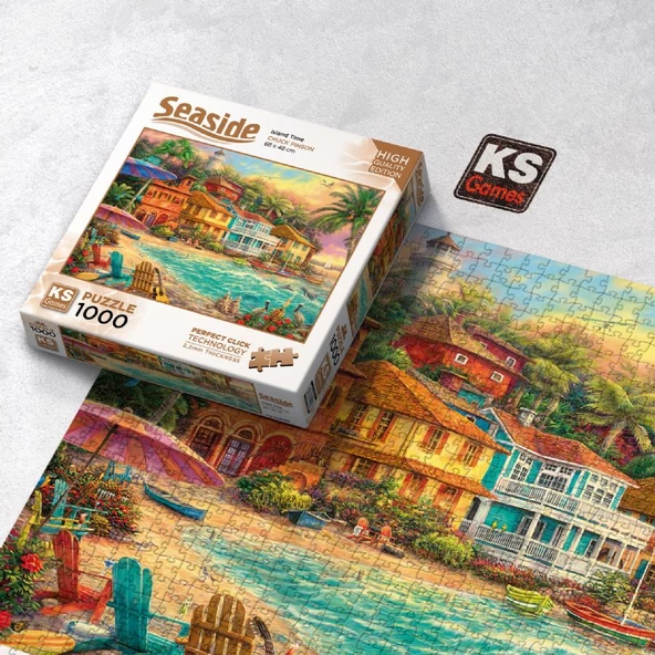KS Games 1000 Parça Ada Tatili Puzzle - Resim 3