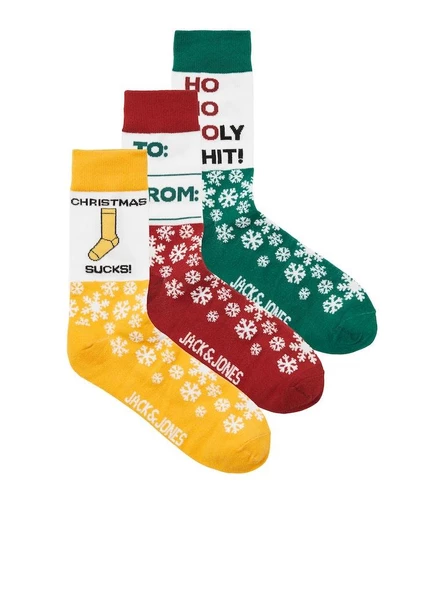 Jack Jones Xmas Gıft 3 Lü paket Erkek Çorap 12246162 ürün görseli 1