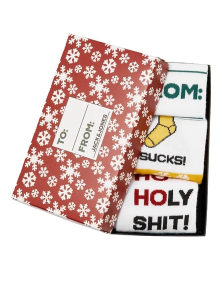 Jack Jones Xmas Gıft 3 Lü paket Erkek Çorap 12246162 - Resim 4
