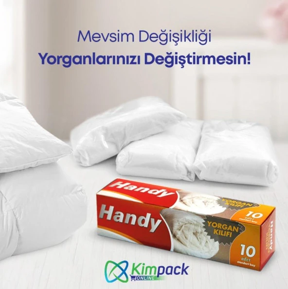 Handy Vakumsuz Şeffaf Yorgan Yastık Battaniye Nevresim Kılıfı Poşeti Torbası - 10 Adetlik 3 Kutu - 4