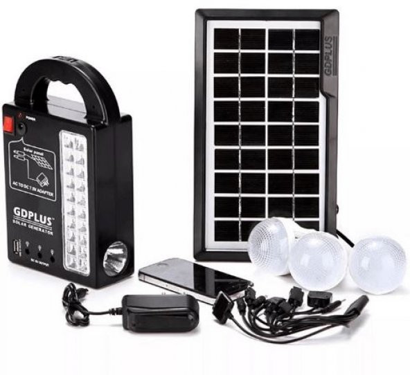 Powermaster GD-999 Lamba + Powerbank + Işıldak Solar Aydınlatma Seti ürün görseli 1