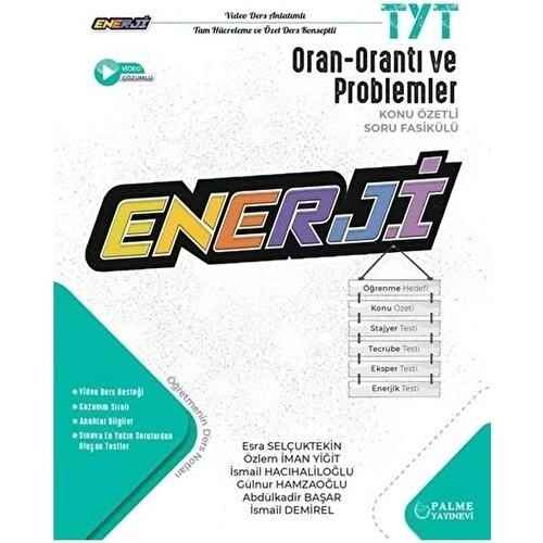 Palme YKS TYT Enerji Oran Orantı ve Problemler Konu Özetli Soru Fasikülü