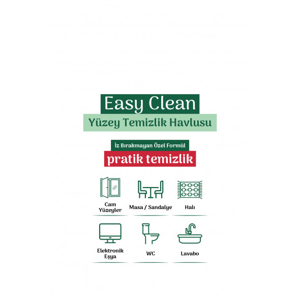 Easy Clean Beyaz Sabun Katkılı Yüzey temizlik Havlusu 12x70 (840 Yaprak) - 6