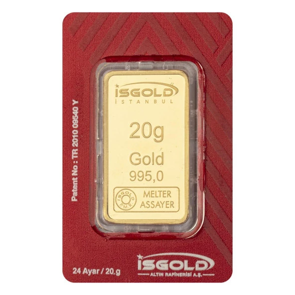 20 gr 24 Ayar İSGOLD Gram Altın