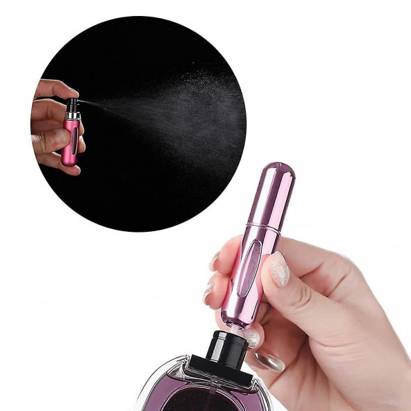 qosrix Parfüm Şişesinden Çanta Içi Mini Doldurulabilir Seyahat Cep Yedek Boş Parfüm Şişesi 5 ml - 4