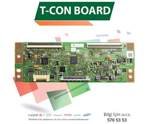 Samsung RUNTK 5351TP - UE32F5070 - UE32F5570 - CY-HF320BGSV1H - Lcd Led T-CON Board - Resim 3