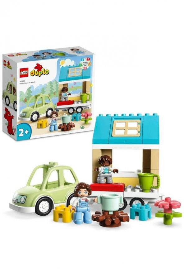 Lego ® DUPLO® Kasabası Tekerlekli Aile Evi 10986 - Yaratıcı Oyuncak Yapım Seti (31 Parça)
