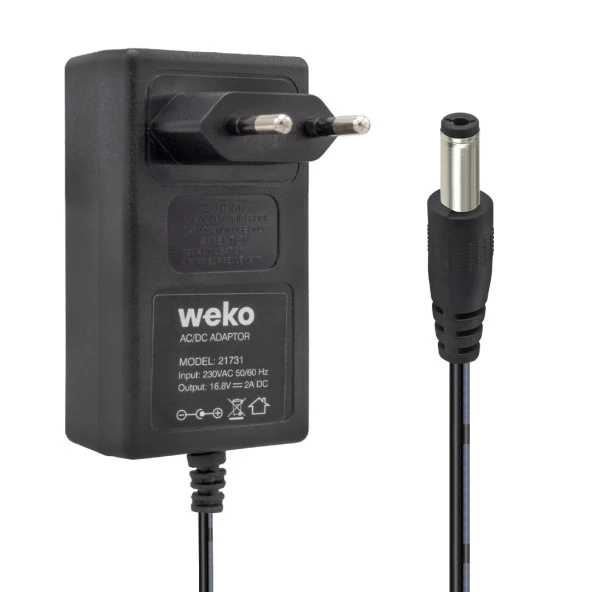Weko 16.8 Volt - 2 Amper Ledli̇ Pri̇z Ti̇pi̇ 5.5*2.5  Uçlu Şarj Adaptörü - 3