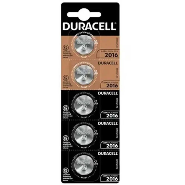 Duracell CR2016 Lityum Pil 5'Li Paket - 2