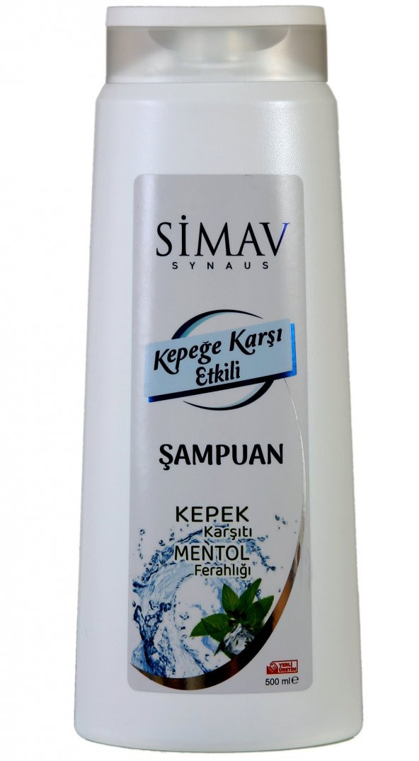 Simav Synaus Termal Sulu Kepeğe Karşı Etkili Mentollü Şampuan -500 ml