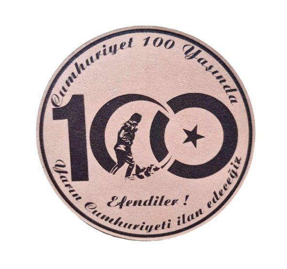 CUMHURİYETİN 100. YILI Deri PEÇ  -Arma - Leather Patch ürün görseli