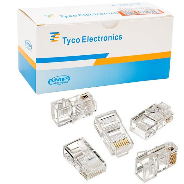 POWERMASTER KUTULU RJ45 CAT5/CAT6 8P8C UÇ (100LÜ PAKET) KUTULU AMP NETCONNECT - 2