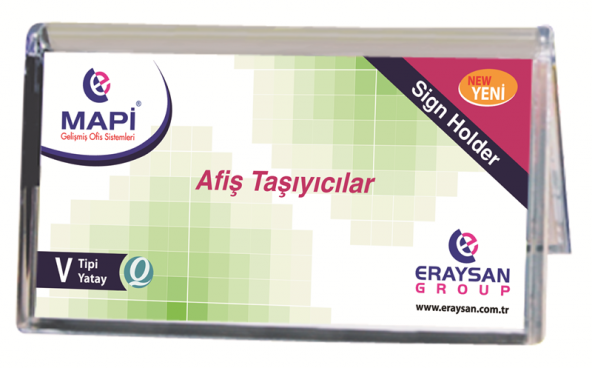 MAPİ V TİPİ YATAY AFİŞ TAŞIYICI STAND  (297X160)