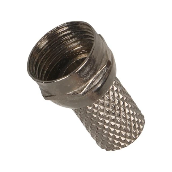 Powermaster PM-683 F Konnektör RG6/U4 Uydu Anten Kablo Uyumlu Çevirmeli Vidalı Tip (100'Lü Paket) - Resim 4