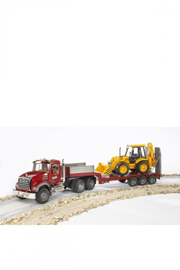 BRUDER MACK GRANİTE JCB TAŞIYAN TIR 02813 - 4