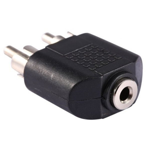 3.5 MM STEREO DİŞİ2 RCA ERKEK ÇEVİRİCİ JACK