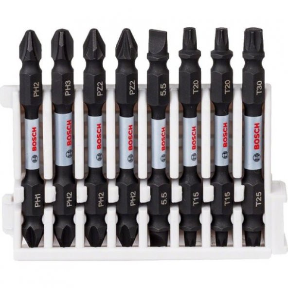 IMPACTC VİDALAMA ÇİFT UÇ 65MM SET 8"Lİ (344) - 3