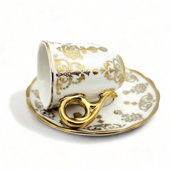 Aries Gold 6 Kişilik Kahve Fincanı Takımı - 90 ml - 2