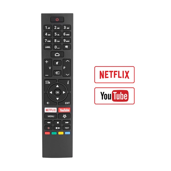 Vestel RC43157 - 32FA9500 / Toshiba CT-8557 49UA2063DT / Hitachi 43HAK5751 Netflix-Youtube Tuşlu Lcd Led TV Kumandası - Resim 2