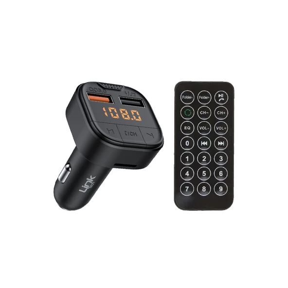 LinkTech GR15 18W PD + QC3.0 Led Ekranlı  FM Transmitter