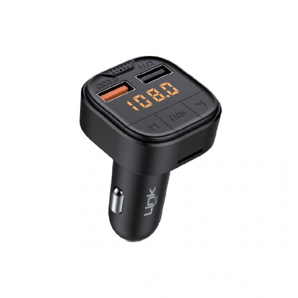 LinkTech GR15 18W PD + QC3.0 Led Ekranlı  FM Transmitter - 2
