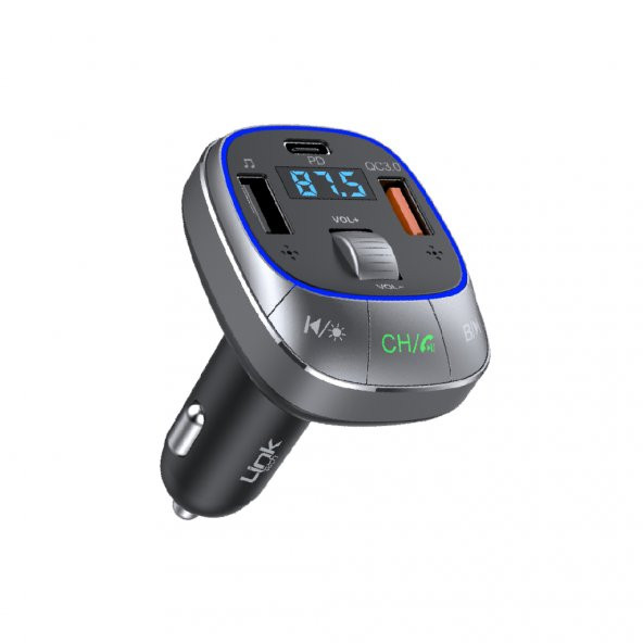 LinkTech GF17 48W PD + QC3.0 LED Ekranlı FM Transmitter - 4