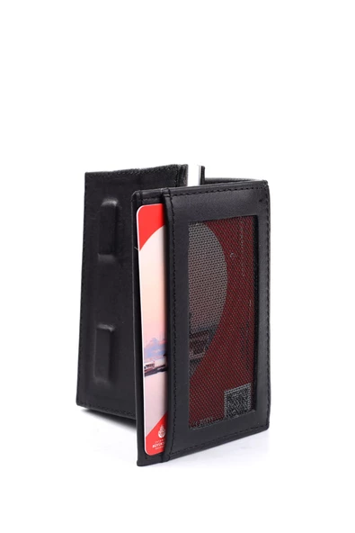 Walkenzo 5540 Erkek Hakiki Deri  Mekanizmalı Kartlık Cüzdan - 2