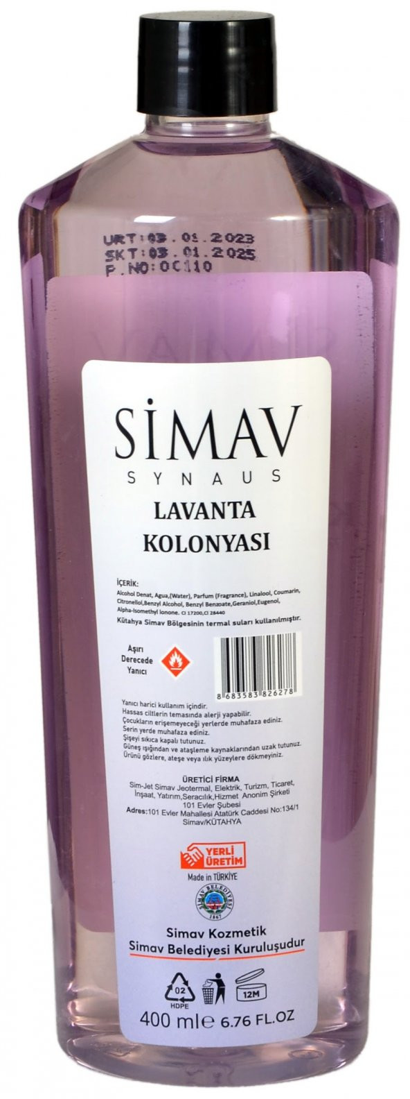 SİMAV Termal Sulu Lavanta Kolonyası - 400 ml - 2