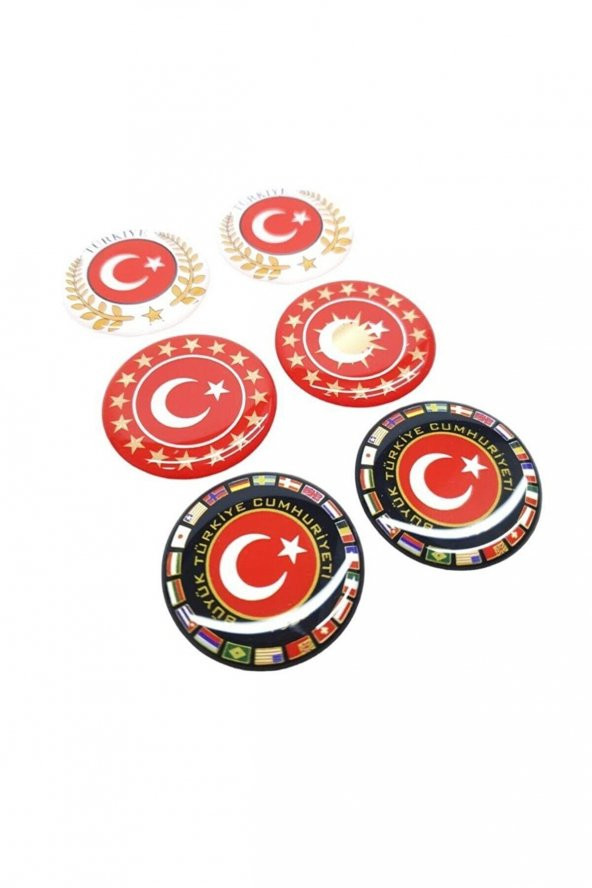 Türk Bayrağı Plaka Stıcker TR 2 Adet küçük kabartmalı plaka stickeri 2 adet gönderilir