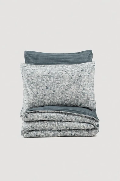 Cotton Box Tek Kişilik Minimal Nevresim Takımı Molly Antrasit - Resim 2