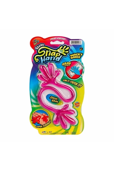 Süper Esnek Eğlenceli Yapışkan El Snap Hand Iki Uçlu Yapışkan El PEMBE ürün görseli