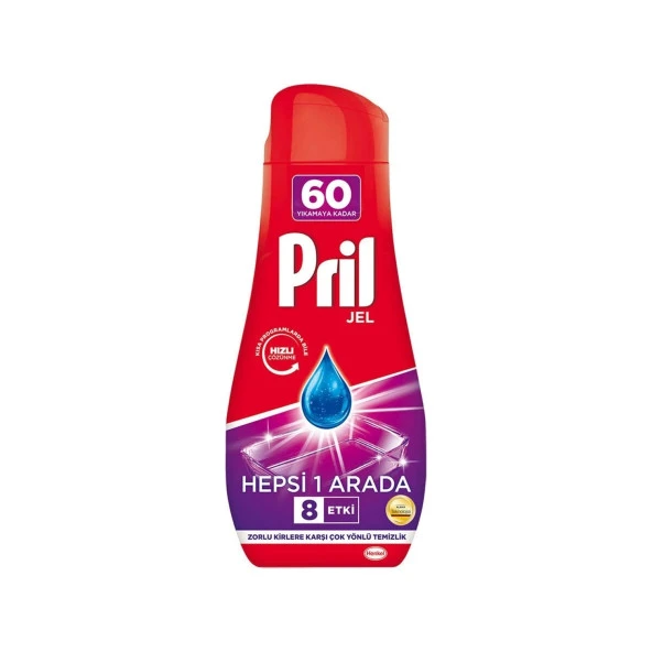 Pril Hepsi Bir Arada Jel 60 Yıkama 1.080 ml
