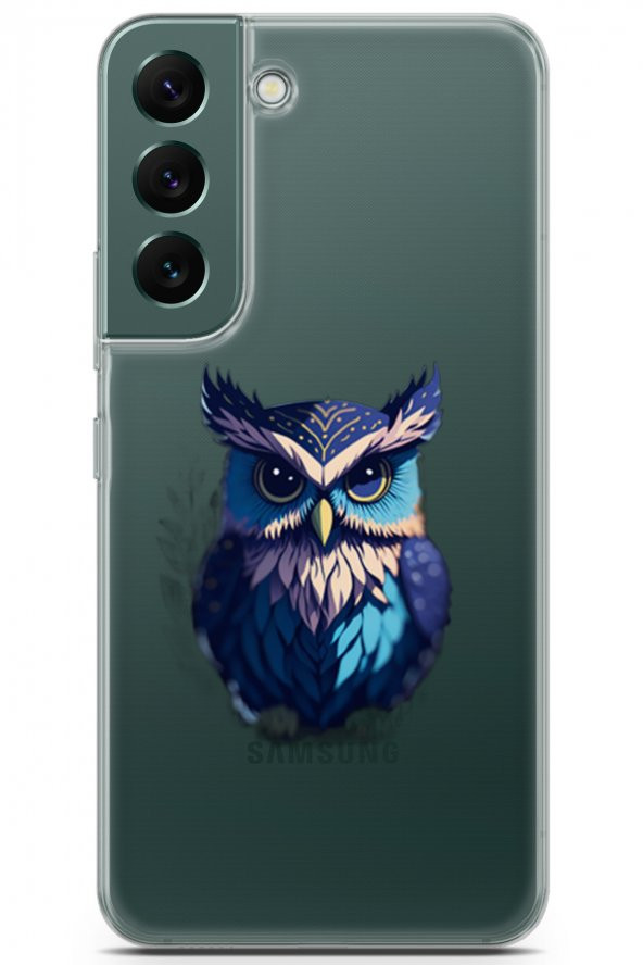 Samsung Galaxy S22 Kılıf Seri Others 22 Sert Baykuş Şeffaf Kap - 1